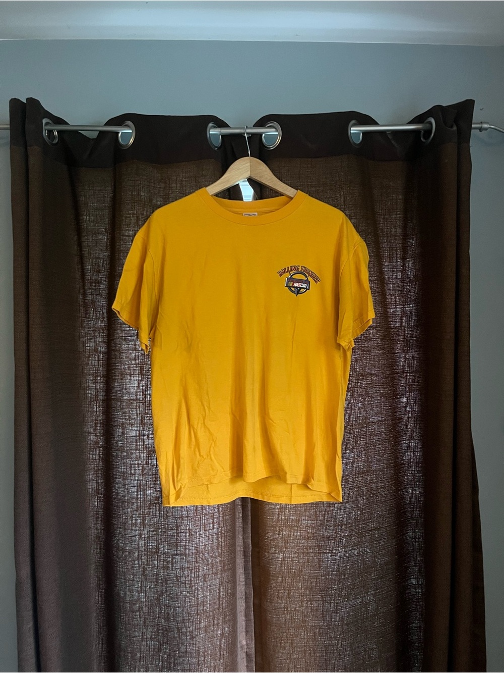 Delta Rolling Thunder NASCAR Yellow Crewneck Tee with Chest Graphic